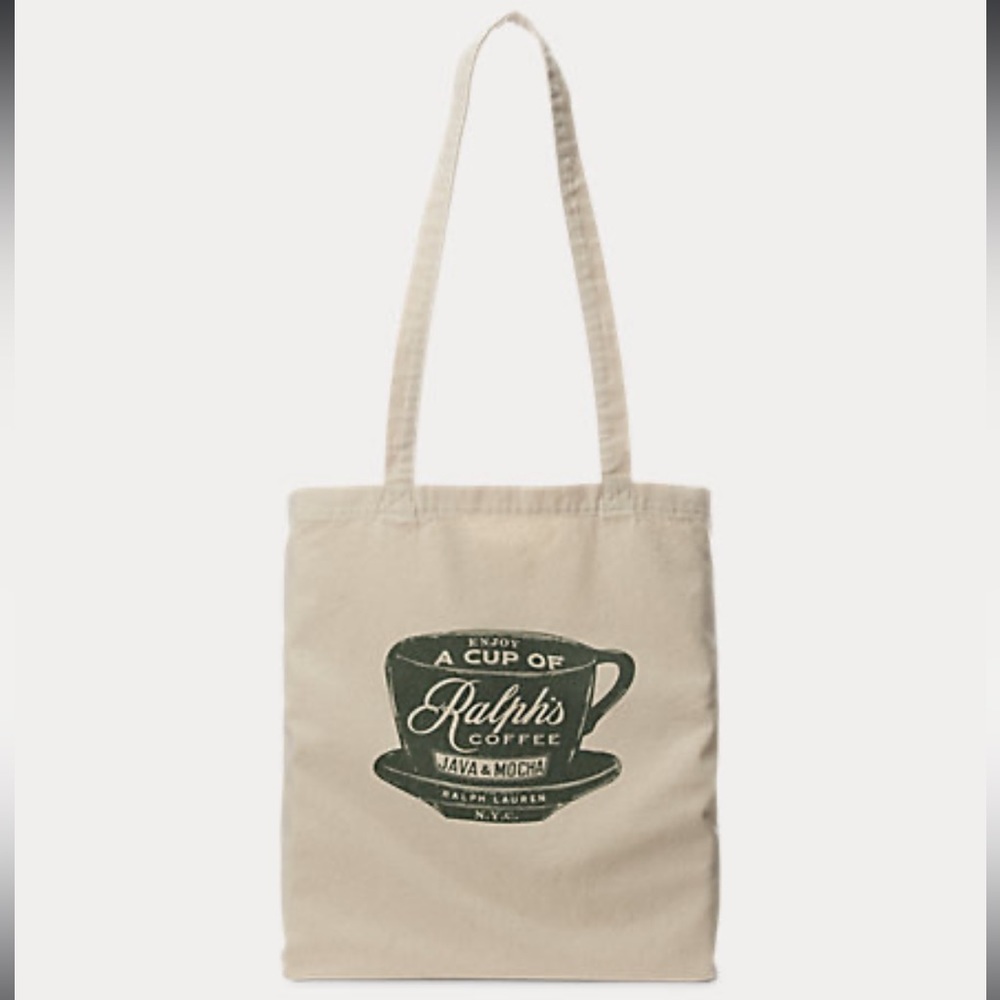 LOVELY Polo Ralph Lauren “Ralph’s Coffee Java & Mocha” Canvas Tote!!!